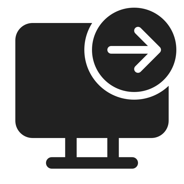 Ic Fluent Desktop Arrow Right 24 Filled