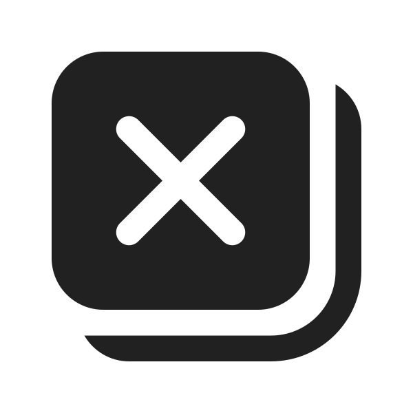 Ic Fluent Dismiss Square Multiple 16 Filled