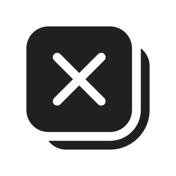Ic Fluent Dismiss Square Multiple 20 Filled