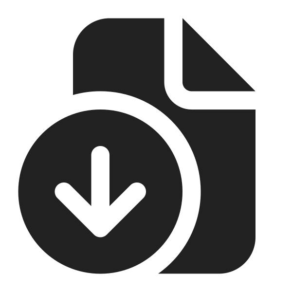 Ic Fluent Document Arrow Down 16 Filled