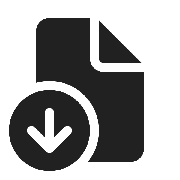 Ic Fluent Document Arrow Down 20 Filled
