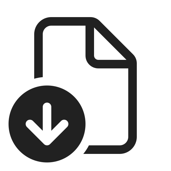 Ic Fluent Document Arrow Down 20 Regular