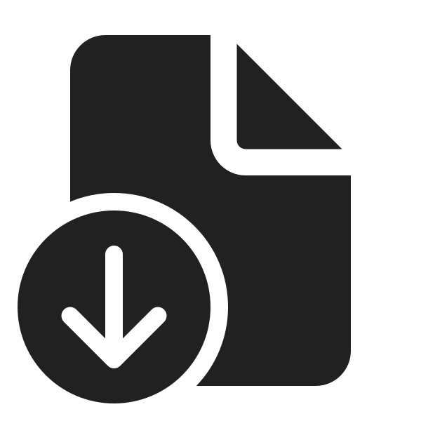 Ic Fluent Document Arrow Down 24 Filled