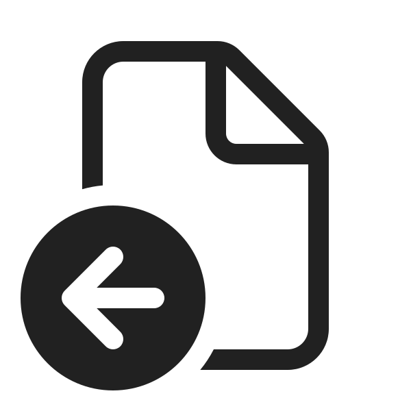 Ic Fluent Document Arrow Left 20 Regular