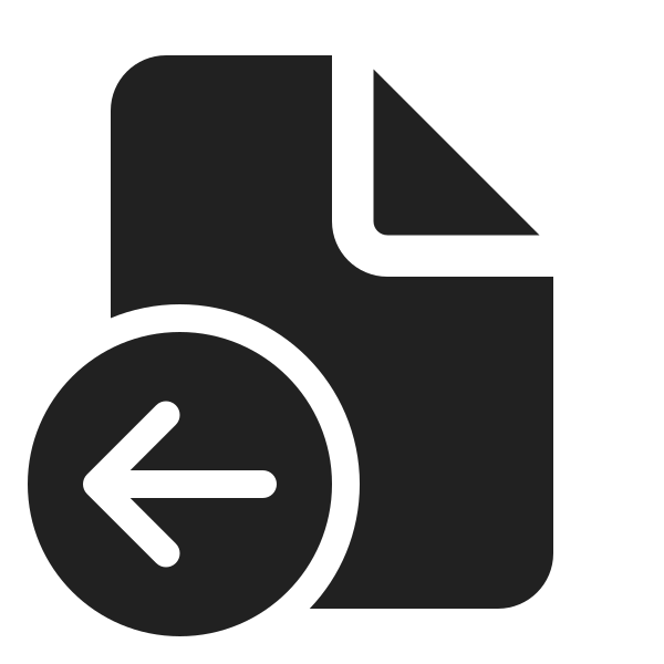 Ic Fluent Document Arrow Left 24 Filled