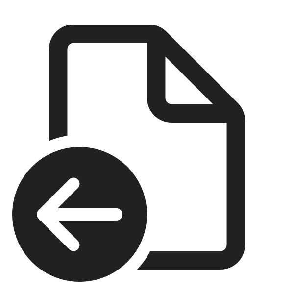 Ic Fluent Document Arrow Left 24 Regular