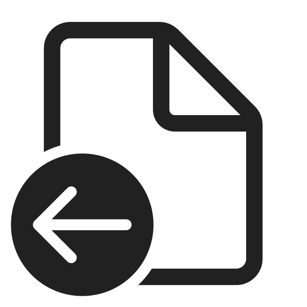 Ic Fluent Document Arrow Left 28 Regular