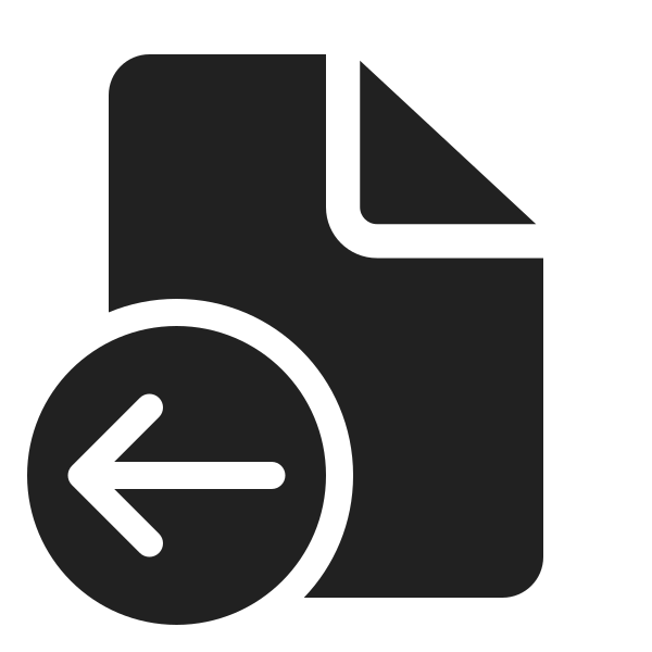 Ic Fluent Document Arrow Left 48 Filled