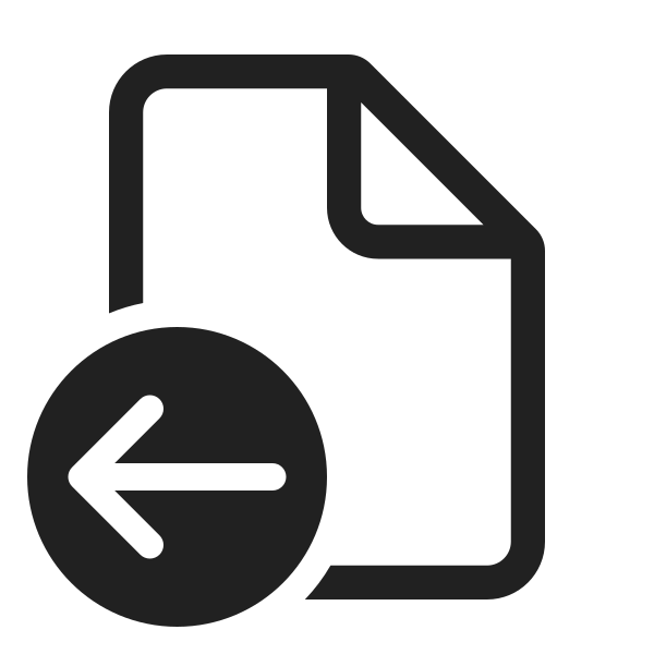 Ic Fluent Document Arrow Left 48 Regular