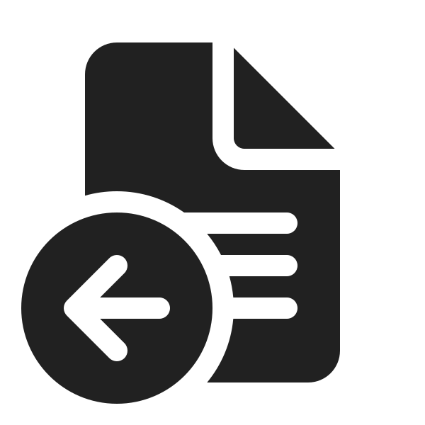 Ic Fluent Document Bullet List Arrow Left 20 Filled