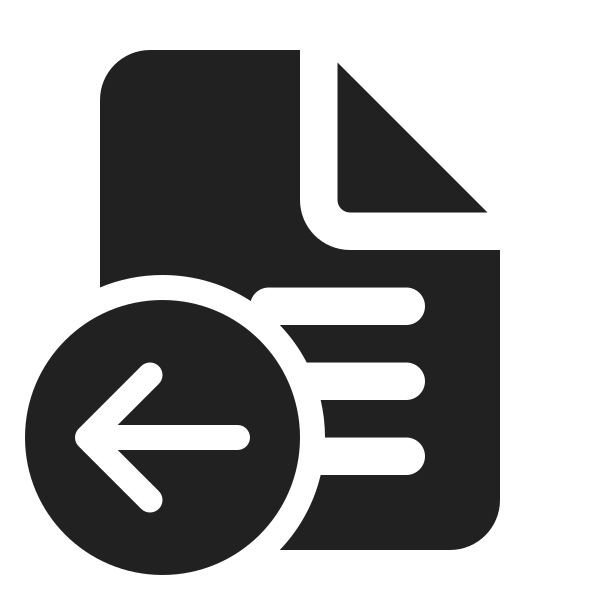 Ic Fluent Document Bullet List Arrow Left 24 Filled