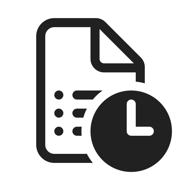 Ic Fluent Document Bullet List Clock 20 Regular