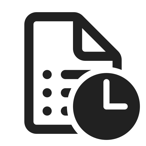 Ic Fluent Document Bullet List Clock 24 Regular