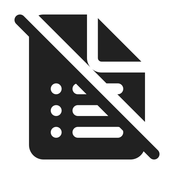 Ic Fluent Document Bullet List Off 24 Filled