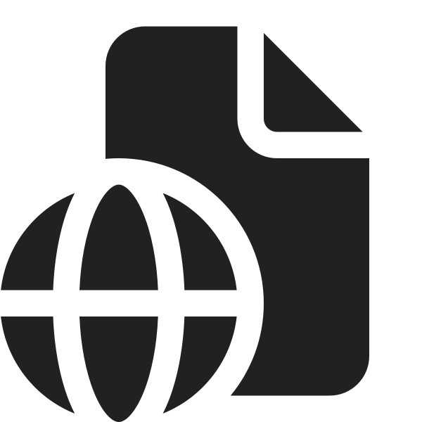 Ic Fluent Document Globe 16 Filled