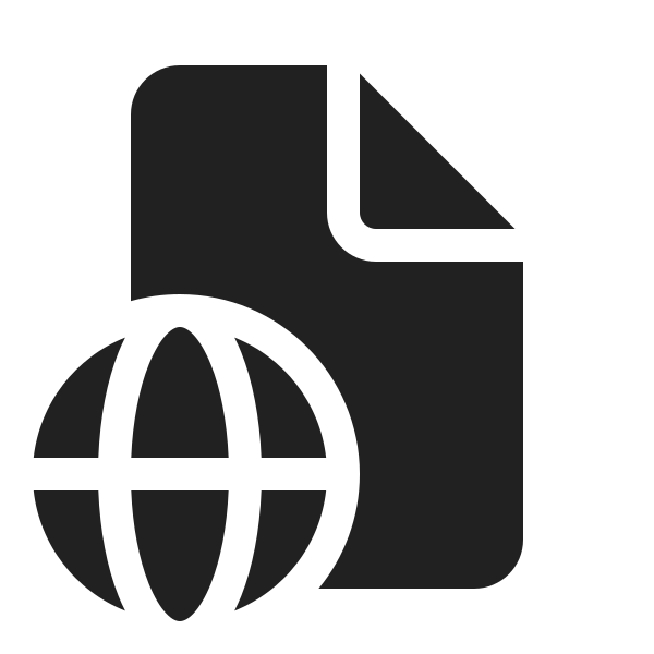 Ic Fluent Document Globe 20 Filled