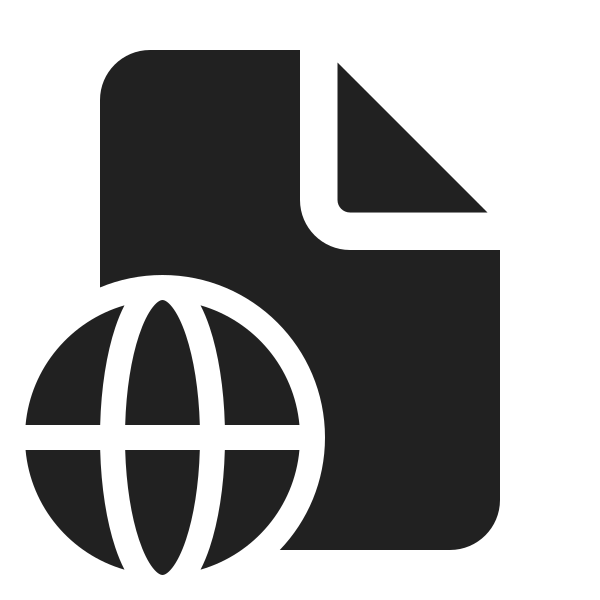 Ic Fluent Document Globe 24 Filled