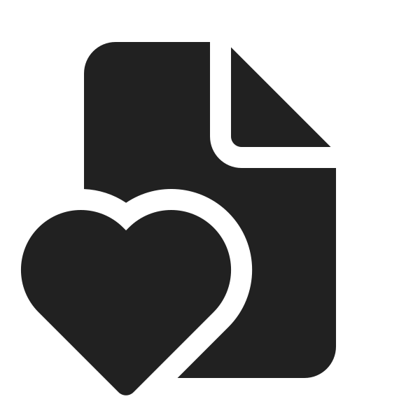 Ic Fluent Document Heart 20 Filled
