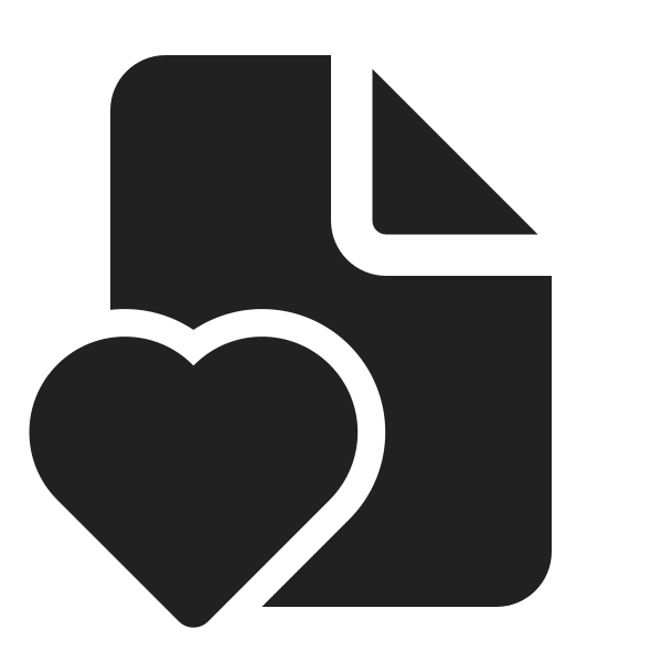 Ic Fluent Document Heart 24 Filled