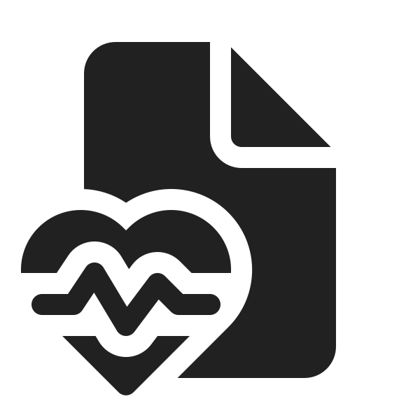 Ic Fluent Document Heart Pulse 20 Filled