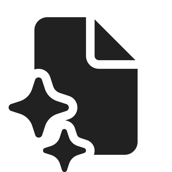 Ic Fluent Document Sparkle 20 Filled