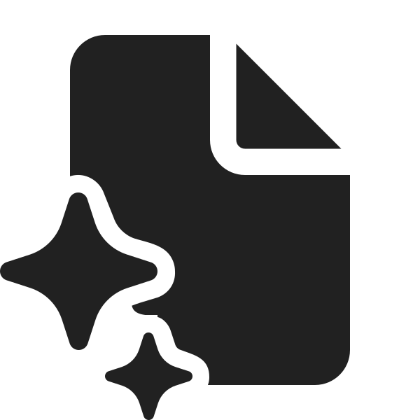 Ic Fluent Document Sparkle 24 Filled