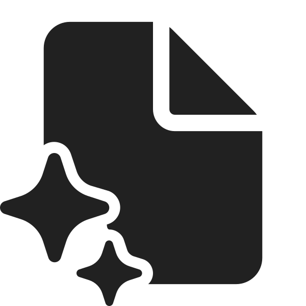 Ic Fluent Document Sparkle 28 Filled