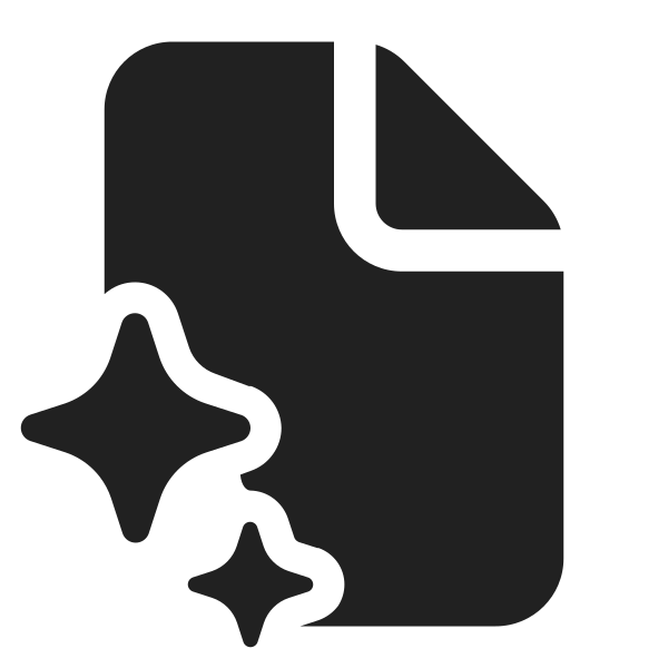 Ic Fluent Document Sparkle 32 Filled