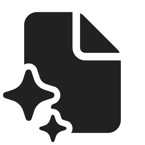 Ic Fluent Document Sparkle 48 Filled