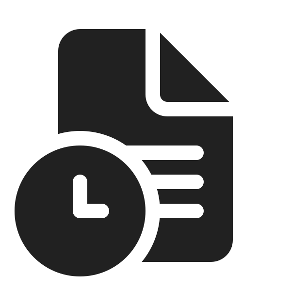 Ic Fluent Document Text Clock 20 Filled