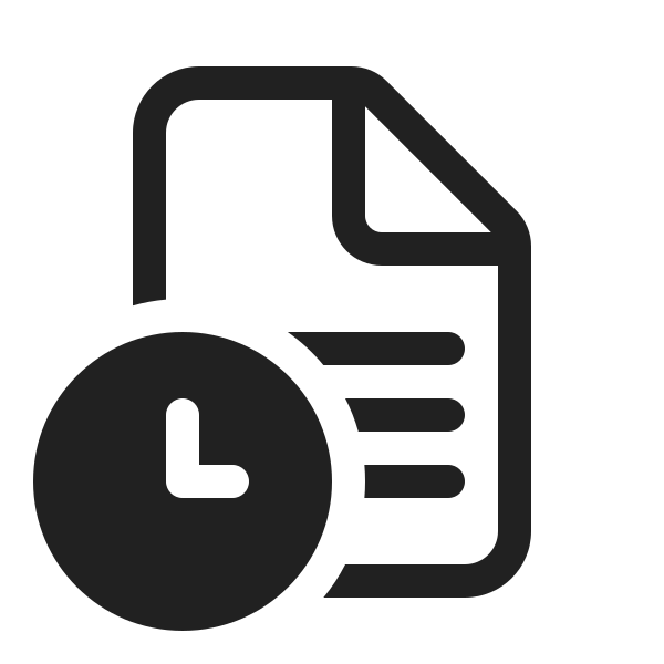 Ic Fluent Document Text Clock 20 Regular