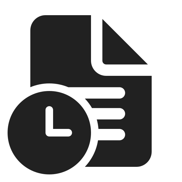 Ic Fluent Document Text Clock 24 Filled