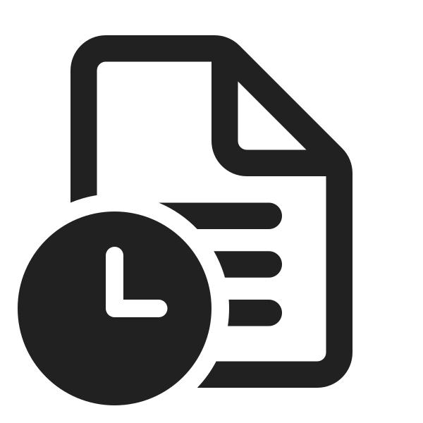 Ic Fluent Document Text Clock 24 Regular