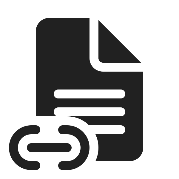 Ic Fluent Document Text Link 20 Filled