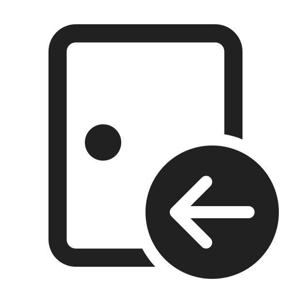 Ic Fluent Door Arrow Left 24 Regular