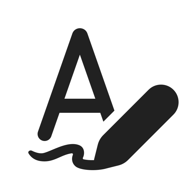 Ic Fluent Draw Text 20 Filled