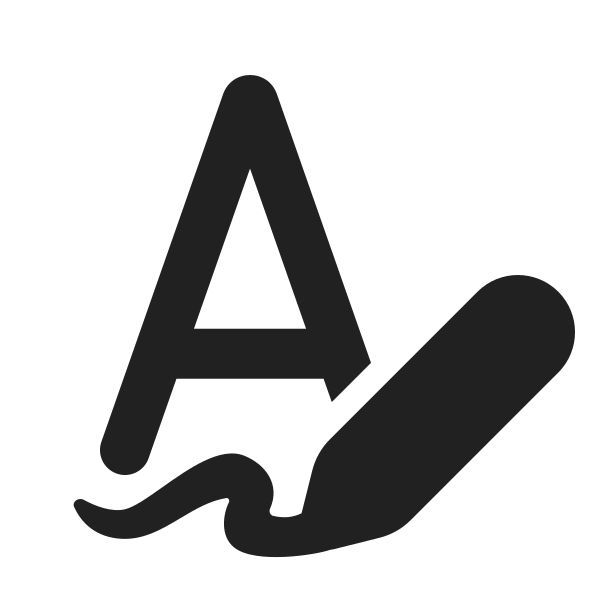 Ic Fluent Draw Text 24 Filled