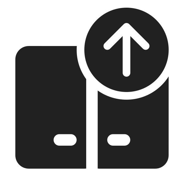 Ic Fluent Dual Screen Arrow Up 24 Filled