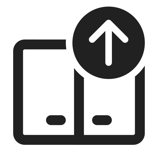 Ic Fluent Dual Screen Arrow Up 24 Regular
