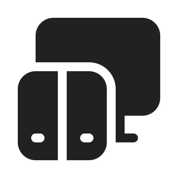 Ic Fluent Dual Screen Desktop 20 Filled
