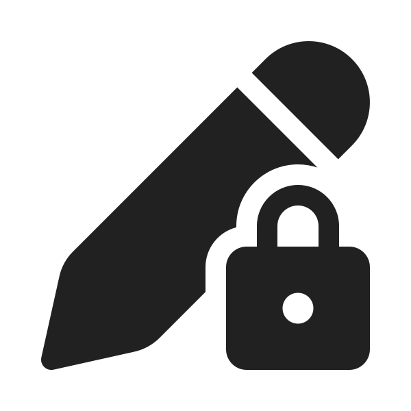 Ic Fluent Edit Lock 20 Filled