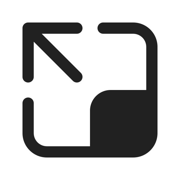 Ic Fluent Expand Up Left 24 Filled