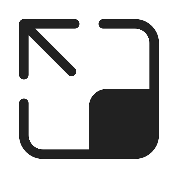 Ic Fluent Expand Up Left 28 Filled