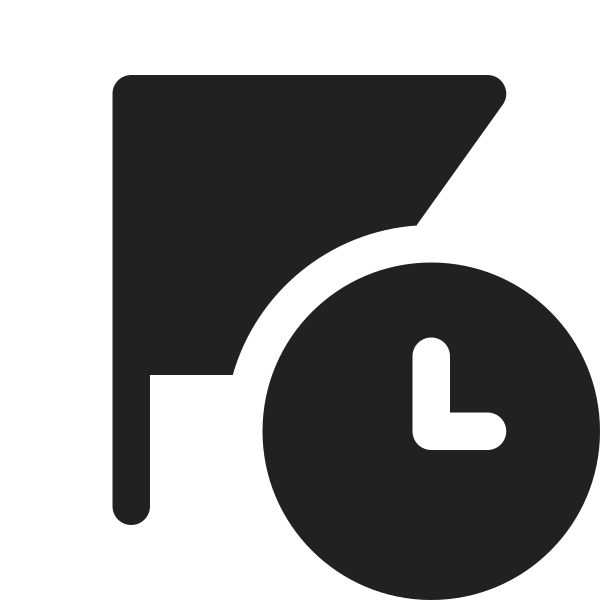 Ic Fluent Flag Clock 16 Filled
