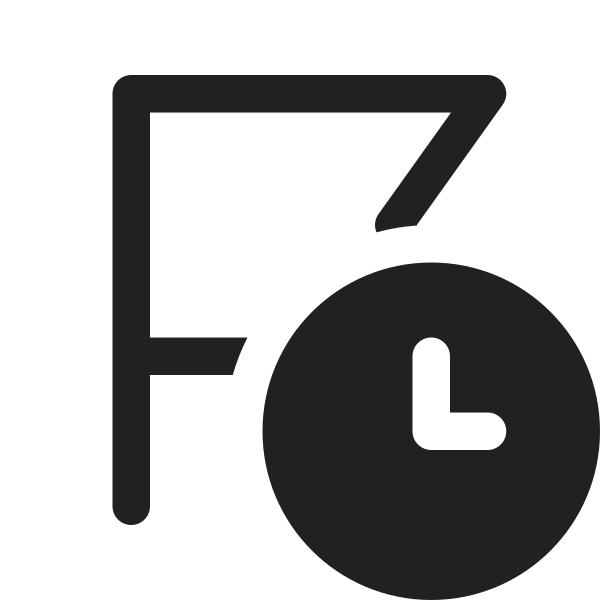 Ic Fluent Flag Clock 16 Regular