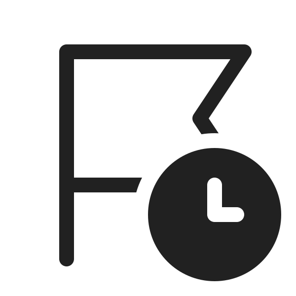 Ic Fluent Flag Clock 20 Regular