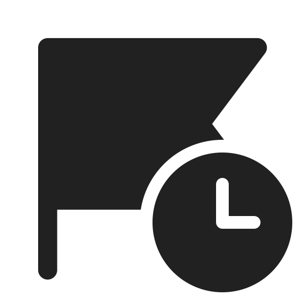 Ic Fluent Flag Clock 24 Filled