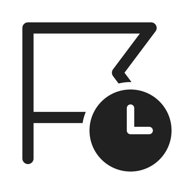 Ic Fluent Flag Clock 24 Regular