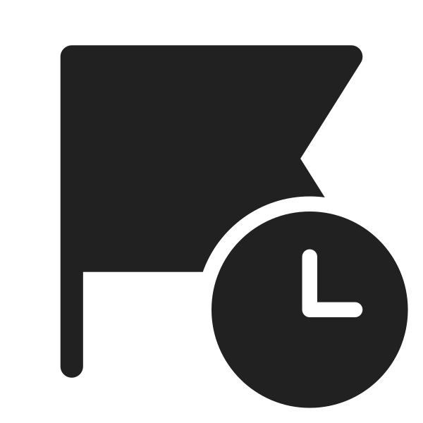 Ic Fluent Flag Clock 28 Filled