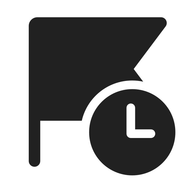 Ic Fluent Flag Clock 32 Filled